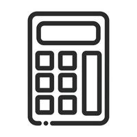 calculator financial math science and research line style icon vector