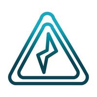power danger sign laboratory science and research gradient style icon vector