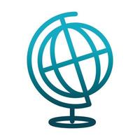 school globe map science and research gradient style icon vector