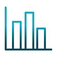 statistics report diagram science and research gradient style icon vector