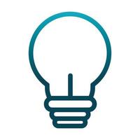 light bulb laboratory science and research gradient style icon vector