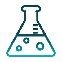 tubo de ensayo estudio de biología laboratorio ciencia e investigación icono de estilo degradado vector