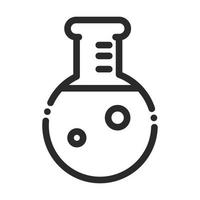 flask chemistry laboratory science and research line style icon vector