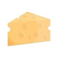 slice cheese breakfast snack food flat style icon vector