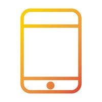 smartphone device internet web technology interface gradient style icon vector