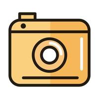 social media camera internet web technology interface line and fill style icon vector