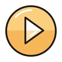 video player button internet web technology interface line and fill style icon vector