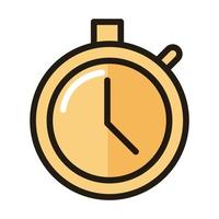 stopwatch time internet web technology interface line and fill style icon vector