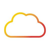 cloud computing storage data internet web technology interface gradient style icon vector