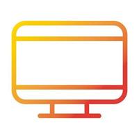 computer monitor device internet web technology interface gradient style icon vector