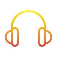 headphone music internet web technology interface gradient style icon