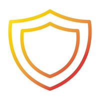 shield protection internet web technology interface gradient style icon vector