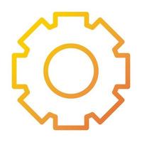 setting gear internet web technology interface gradient style icon vector