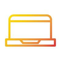 laptop computer gadget internet web technology interface gradient style icon vector