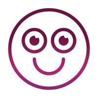 happy funny smiley emoticon face expression gradient style icon vector