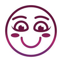 funny smiley emoticon face expression gradient style icon vector