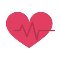 heartbeat pulse health care equipment medical flat style icon vector