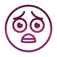 weary funny smiley emoticon face expression gradient style icon vector