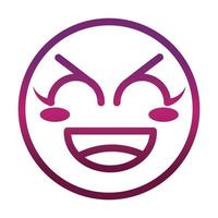 happy funny smiley emoticon face expression gradient style icon vector