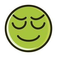 stressed funny smiley emoticon face expression line and fill icon vector