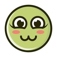 tender funny smiley emoticon face expression line and fill icon vector