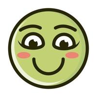 funny smiley emoticon face expression line and fill icon vector