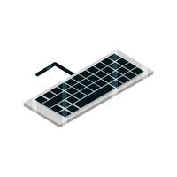 keyboard device gadget technology isometric isolated icon vector