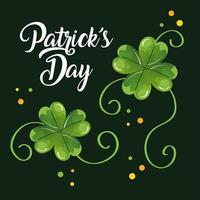 saint patricks day with clovers vector