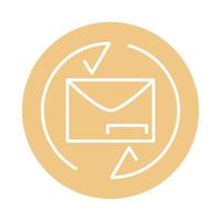 mail envelope letter service cargo shipping delivery block style icon vector