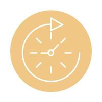 speed clock time cargo shipping related delivery block style icon vector