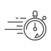 stopwatch speed cargo shipping related delivery line style icon vector