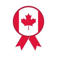 día de canadá bandera canadiense hoja de arce pinza de ropa icono de estilo plano