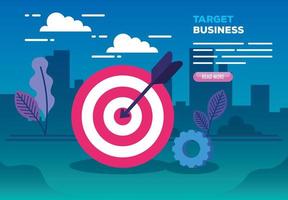 business advertising with target and gear vector