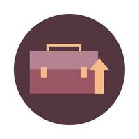 mobile banking business suitcase profit arrow block style icon vector