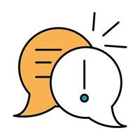 online education speech bubble talk message website and mobile training courses line and fill icon vector