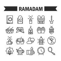 celebration ramadan arabic islamic celebration line style icon vector