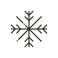 winter snowflake cold weather nature line design vector