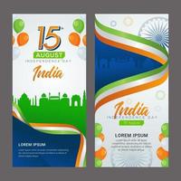 India happy independence day greeting card vector