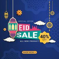 Eid sale banner special offers promo for your seasonal design vector