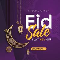 Eid sale banner special offers promo for your seasonal design vector