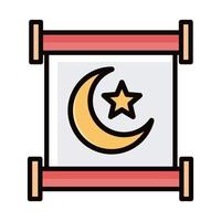 eid mubarak islamic celebration pendant decoration vector