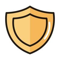 shield protection internet web technology interface line and fill style icon vector