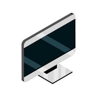 monitor computer device gadget technology isometric isolated icon vector