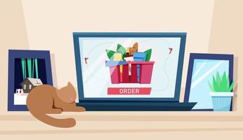 online order from the supermarket vector