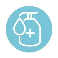 dispenser hand sanitizer medical and health care block style icon vector