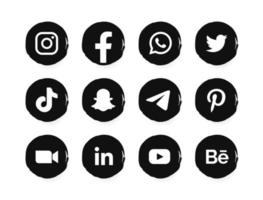 monochrome social media logo