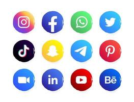 social media logo button
