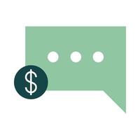 mobile banking money message transaction flat style icon vector