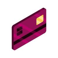 online shopping bank card credit or debit payment isometric isolated icon vector