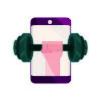 online activities smartphone fitness sport application flat style icon vector